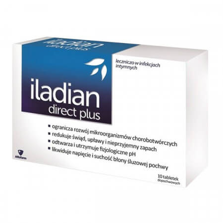 Iladian direct plus, 10 tabletek dopochwowych