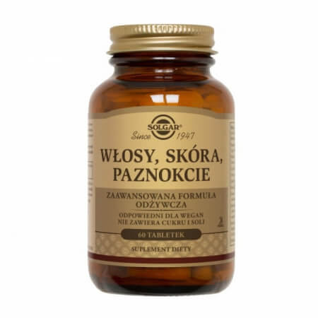 SOLGAR Formuła Włosy, Skóra, Paznokcie 60 tabletek