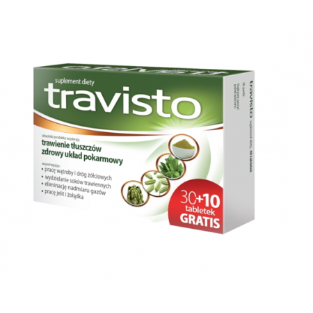 Travisto, 40 tabl. (30+10 gratis) na wzdęcia