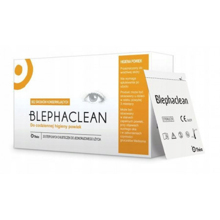 Blephaclean Chusteczki do higieny powiek, 20 sztuk nużeniec