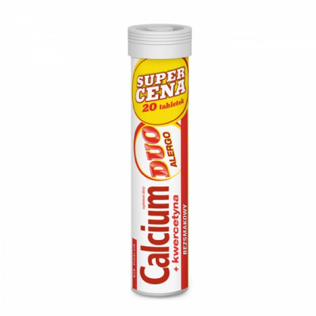 Calcium Duo Alergo, wapno 20 tabletek musujących