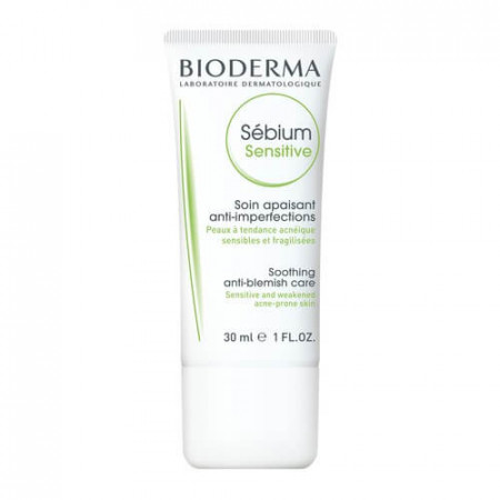 Bioderma Sebium Sensitive, łagodzący krem wspomagający leczenie