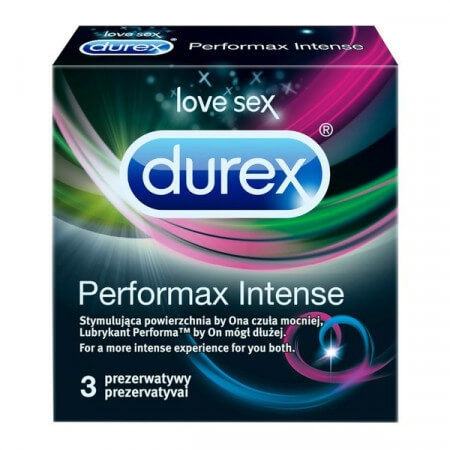 Durex Performax Intense, prezerwatywy, 3 szt.