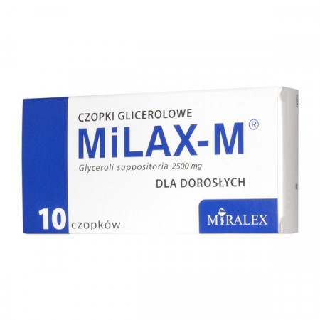 Milax-M, czopki glicerolowe dla dorosłych, 2500 mg, 10 szt.