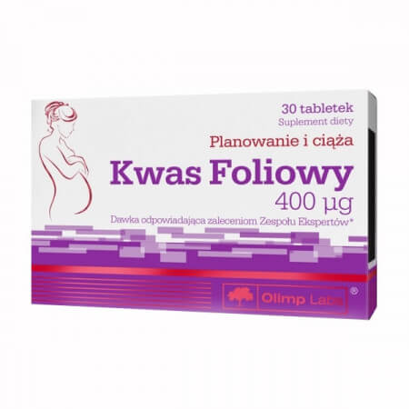 Olimp Kwas foliowy 400mcg, 30 tabletek