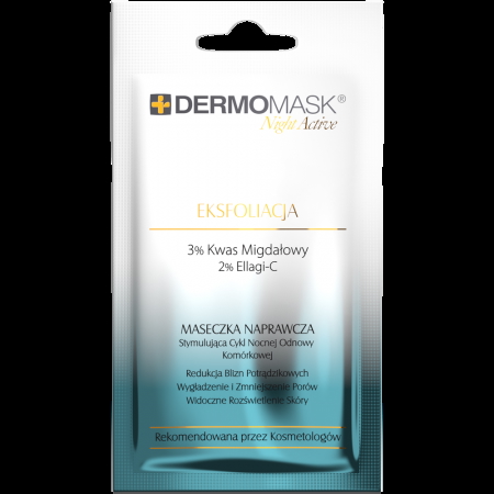 Dermomask Night Active Eksfoliacja, maseczka naprawcza, 12 ml(